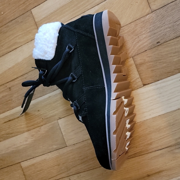 COPY - Sorel Harlow Lace Waterproof Faux Fur Boots Black 7.5 - Picture 2 of 5
